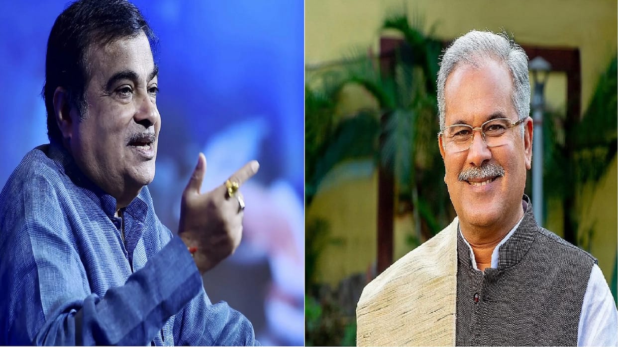 gadkari praised cow dung painyting in govt buildings of chhattisgarh