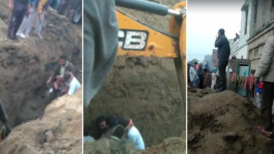 Three laborers died due to being buried in mud while digging sewerage in Hisar