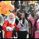 चंडीगढ़ में क्रिसमस पर निकाली गई शोभायात्रा।
