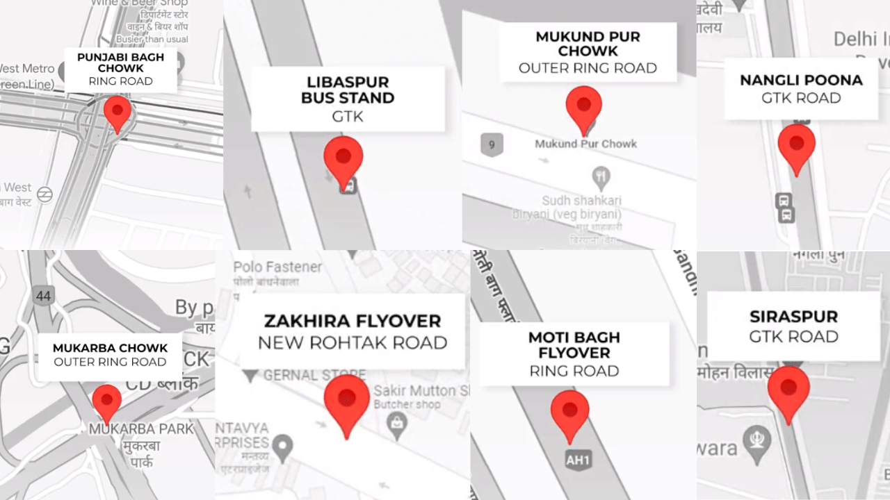 black spots are responsible for road accidents know ten black spots or accident prone areas in delhi