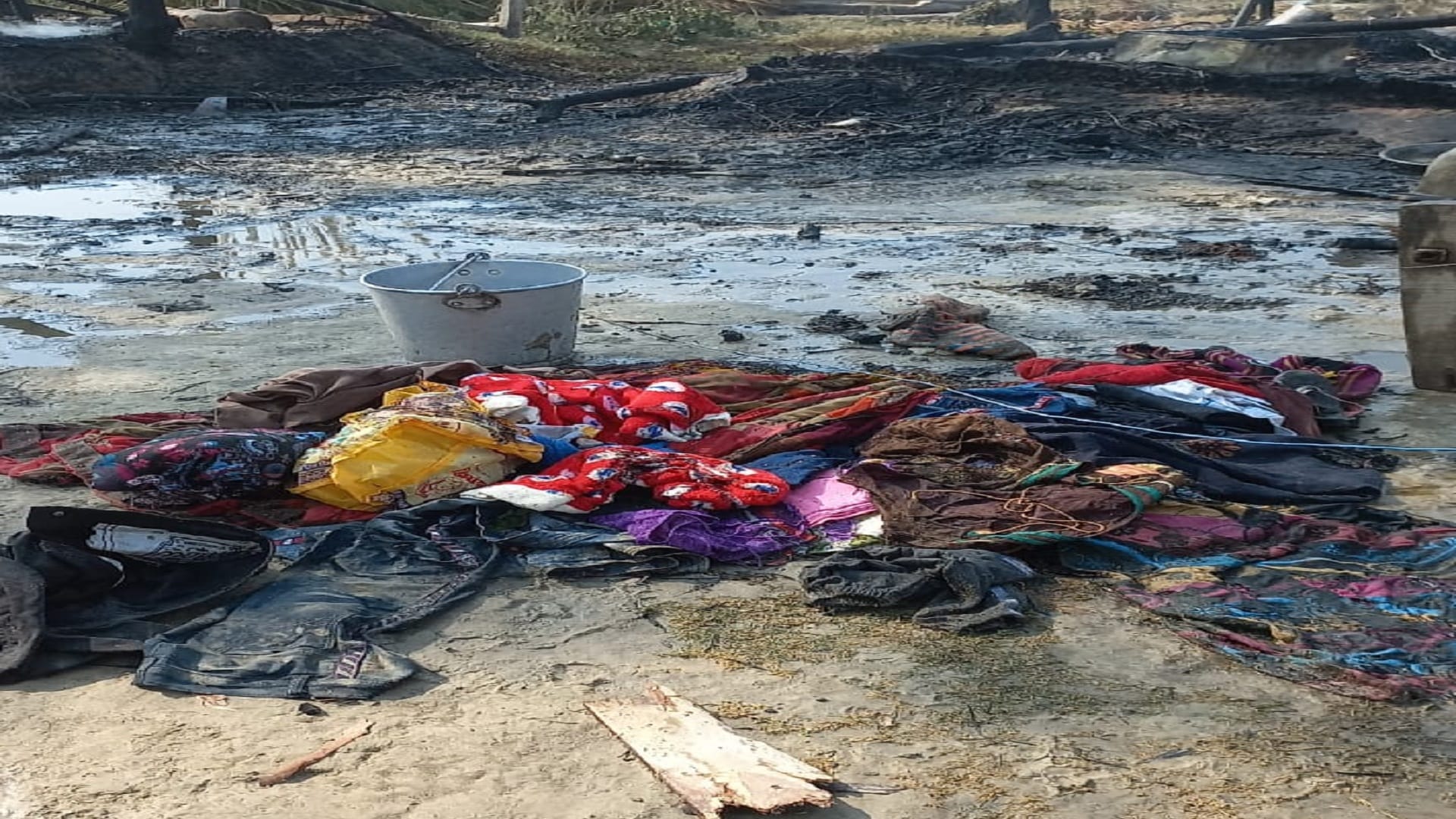 PHOTOS The houses of 10 forest-dwelling families were burnt to ashes,happened due to short circuit