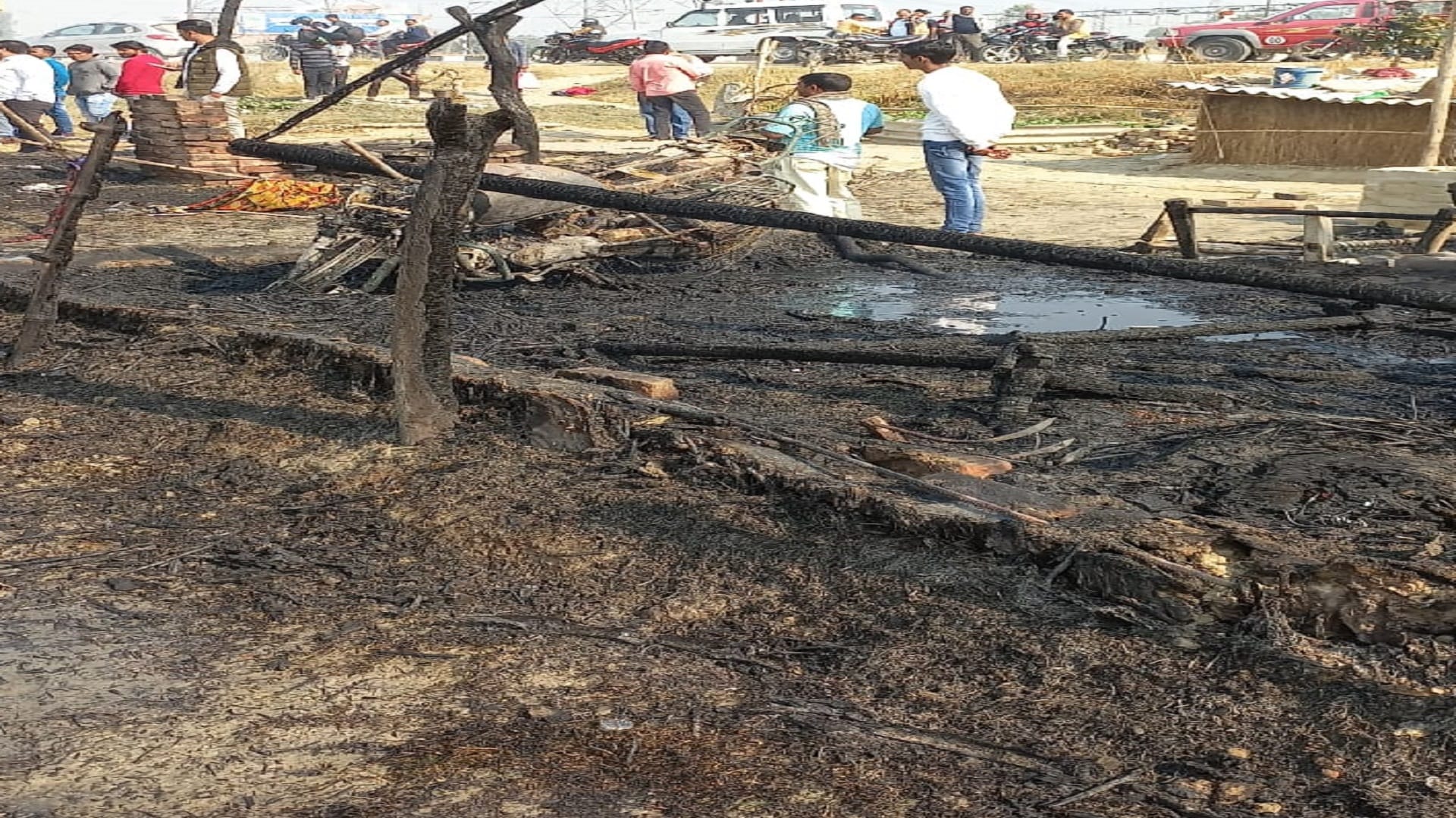 PHOTOS The houses of 10 forest-dwelling families were burnt to ashes,happened due to short circuit