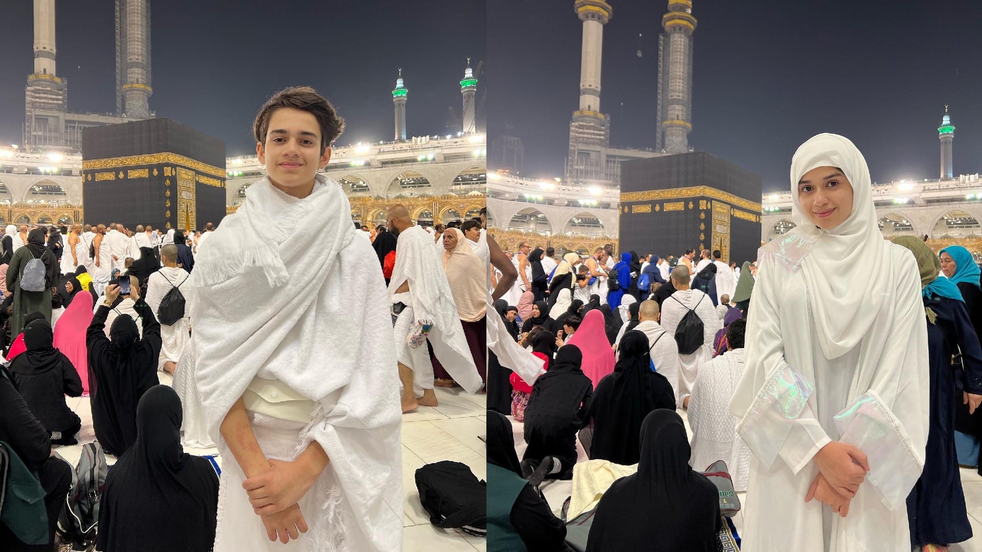 jannat zubair and ayaan zubair completed first umrah in mecca after shahrukh khan see pics