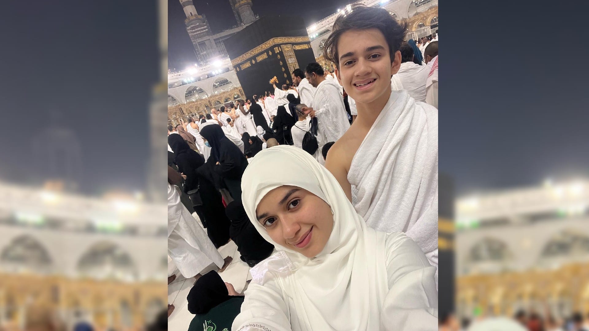 jannat zubair and ayaan zubair completed first umrah in mecca after shahrukh khan see pics