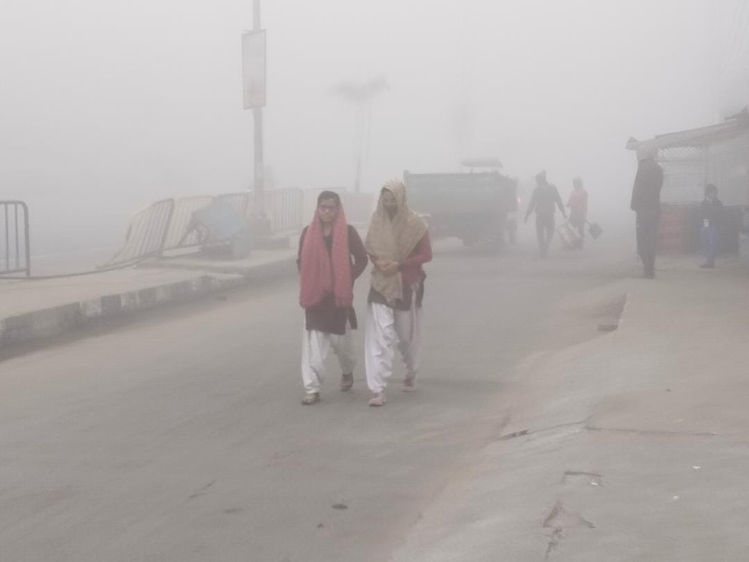Fog stopped the speed of vehicles, melting increased the difficulty