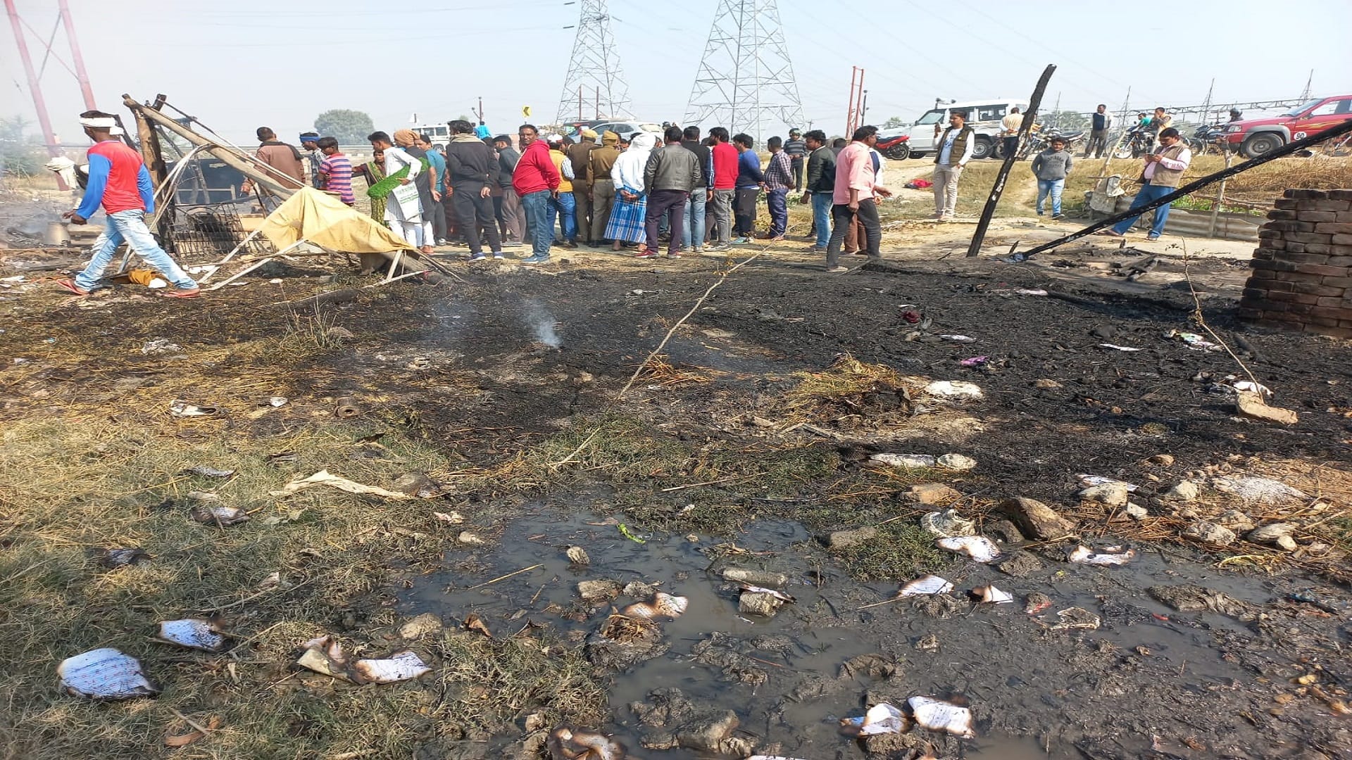 PHOTOS The houses of 10 forest-dwelling families were burnt to ashes,happened due to short circuit