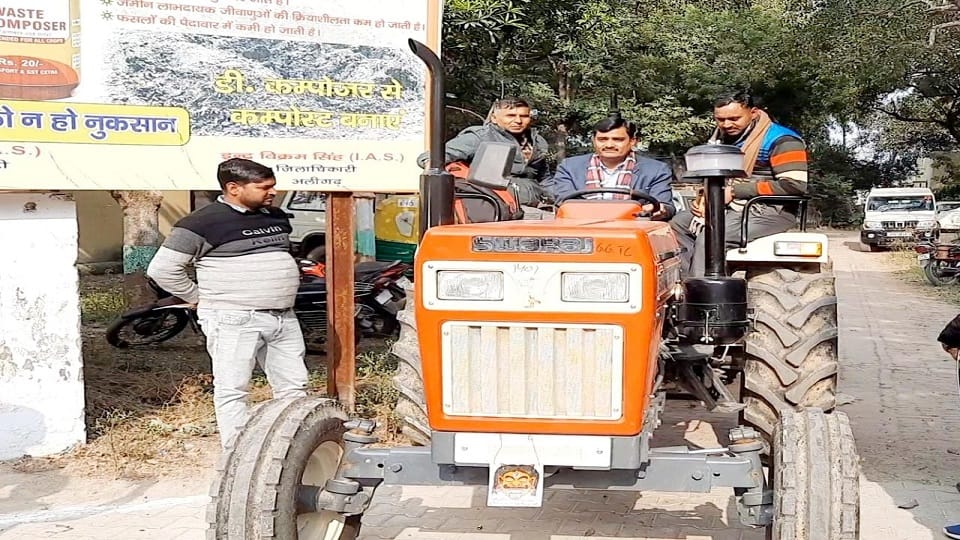 When DM  Aligarh drive a tractor