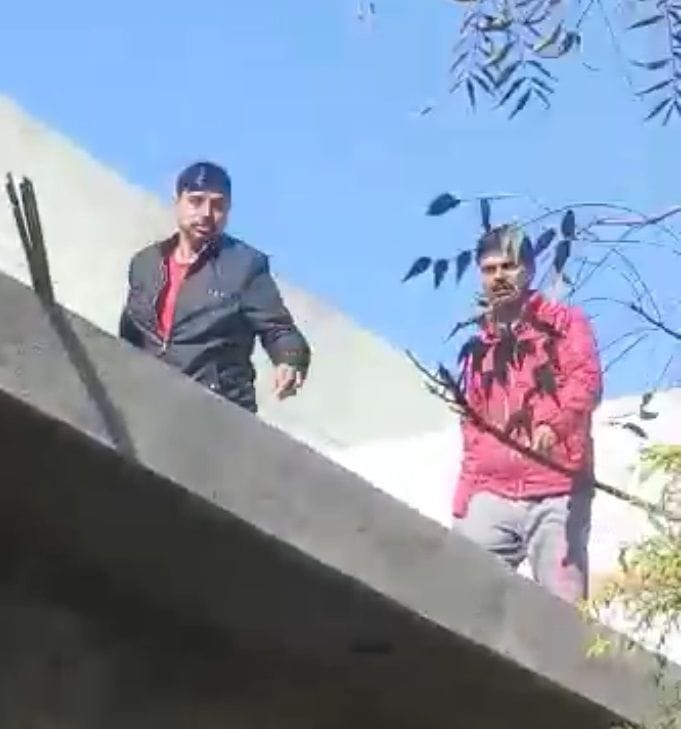 When the team reached to seal the illegal construction, the owner sprinkled petrol