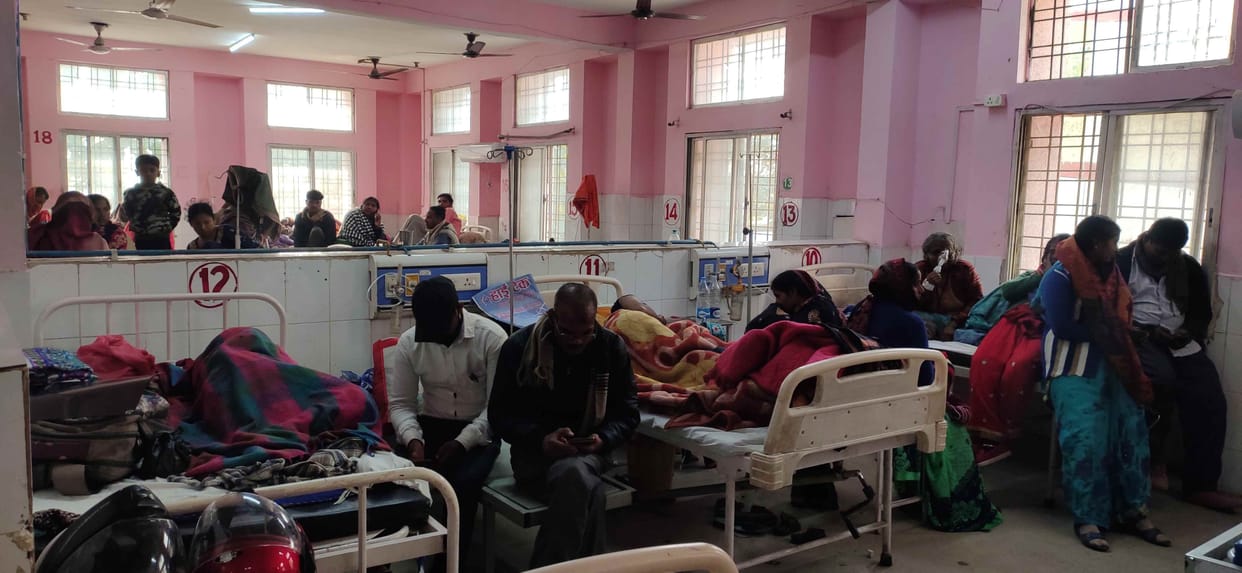 63 patients of seasonal diseases admitted in district hospital
