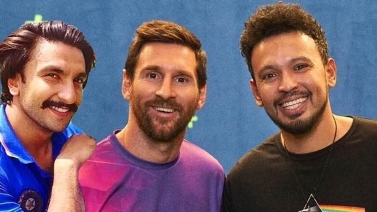 Ranveer Singh shared a Photoshopped Picture with Lionel Messi Social media users trolled cirkus actor