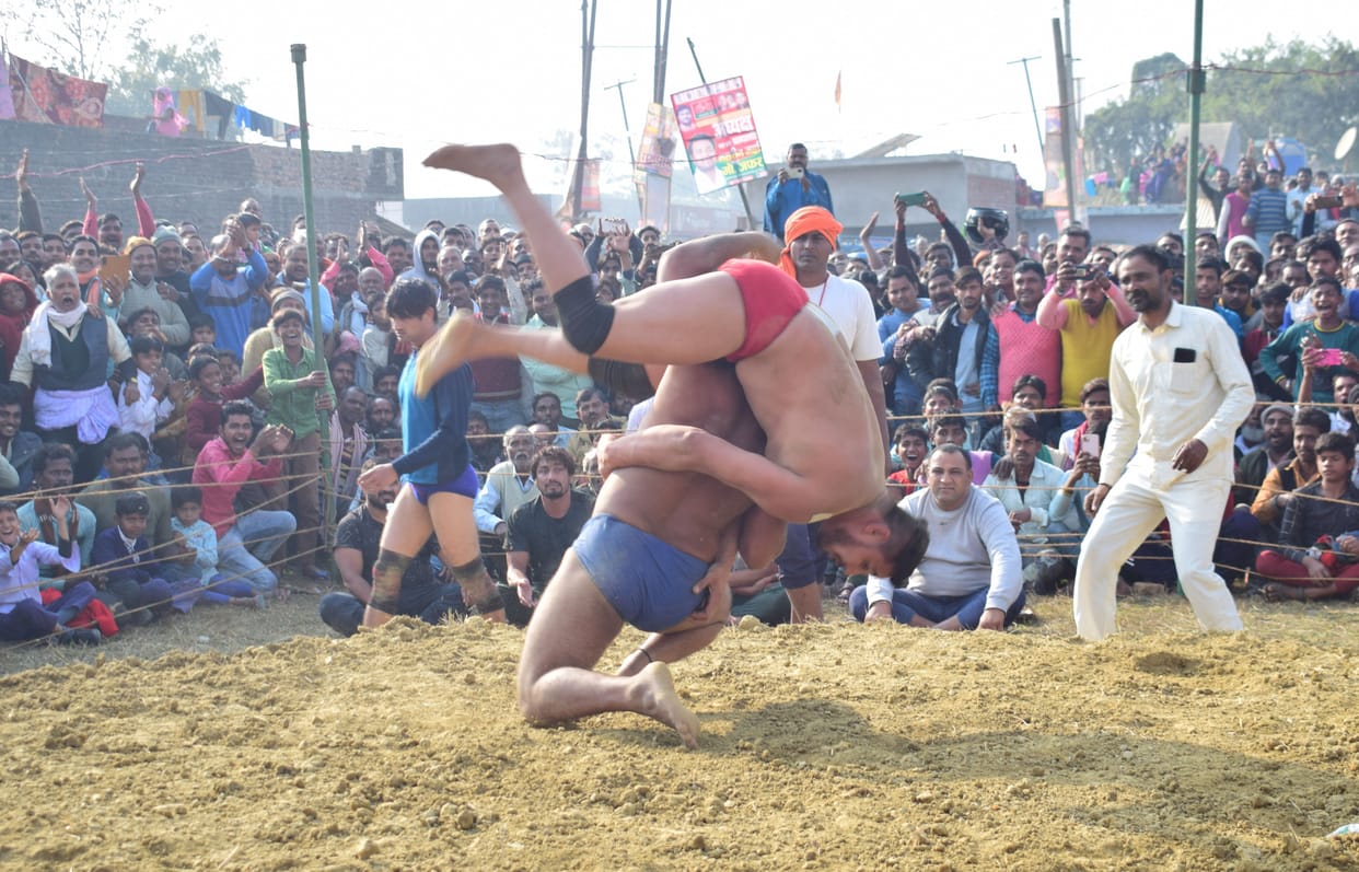 hari om das and mamta won their wrestling