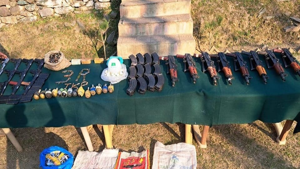 Huge Cache of Arms And Ammunition Recovered in Uri Baramulla