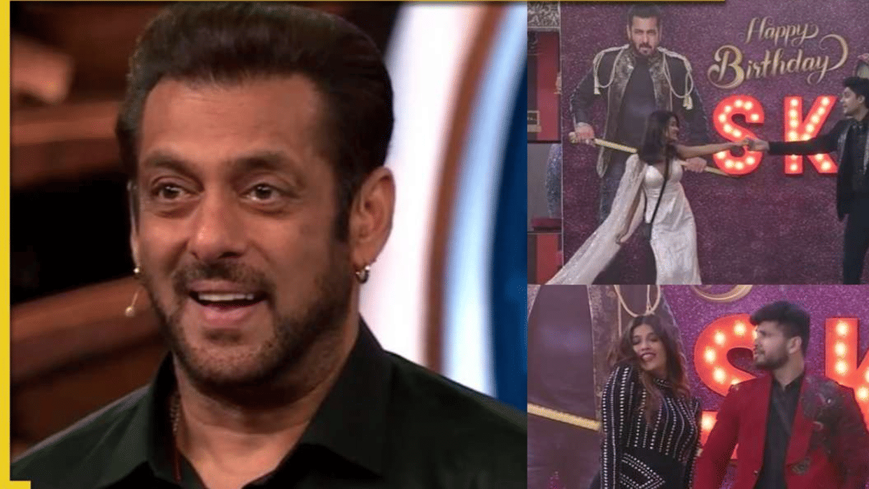 Bigg Boss 16 Salman Khan Birthday contestant dance on bhaijaan songs Sajid Khan Priyanka Choudhary Ankit Gupta