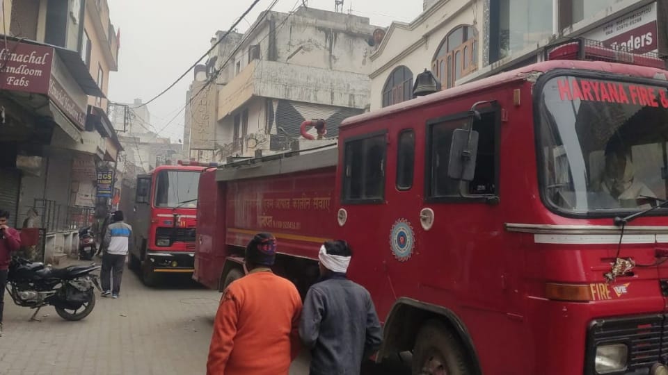 Fire Broke out in Curtain Shop in Panipat