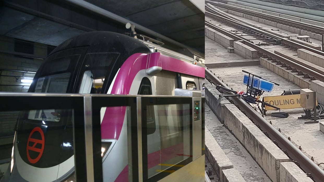 Delhi metro train running on restricted speed on magenta line due to cable theft cause signal problem