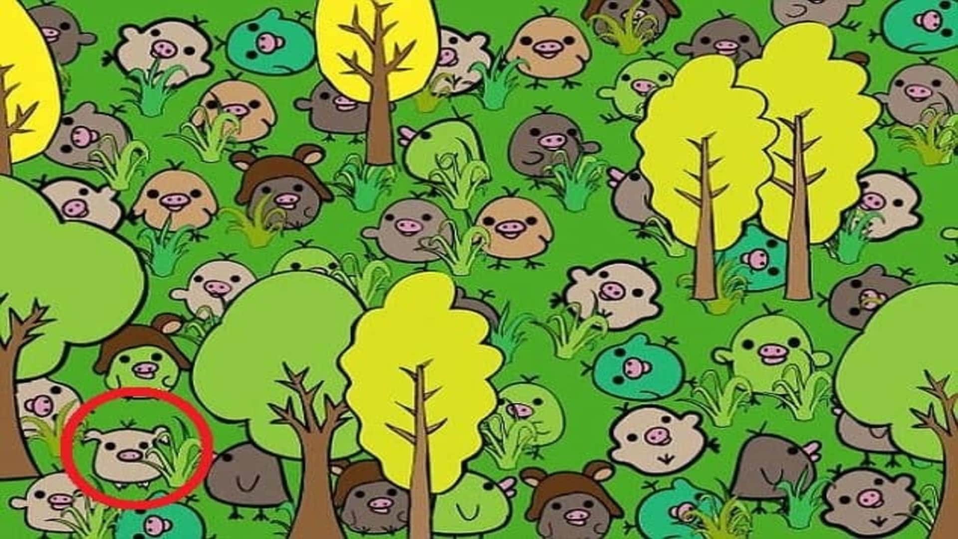 Optical illusion: Spot the hidden pig among birds in this pic within 15 seconds check your brain iq