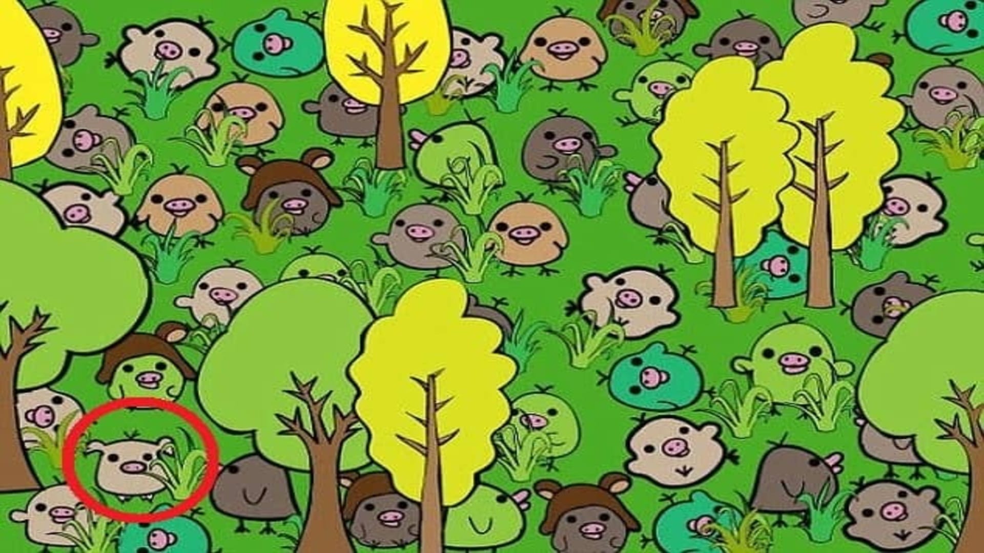 Optical illusion: Spot the hidden pig among birds in this pic within 15 seconds check your brain iq