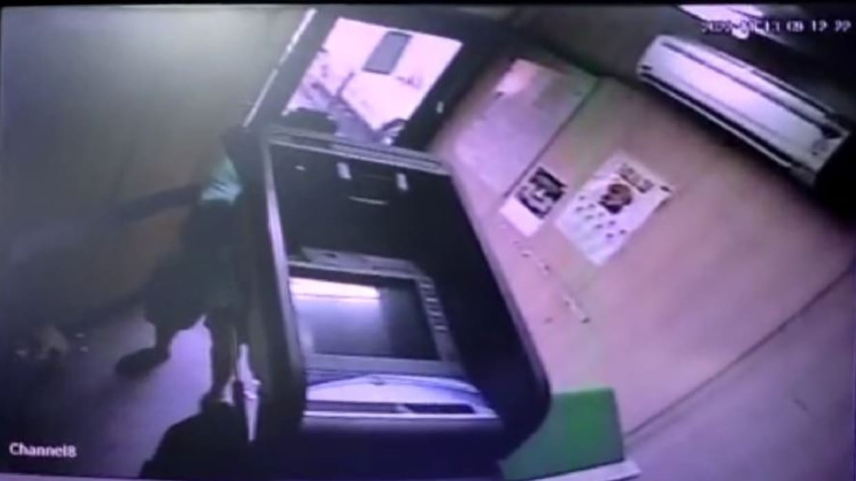 Unique incident of stealing money from ATM in Ambala