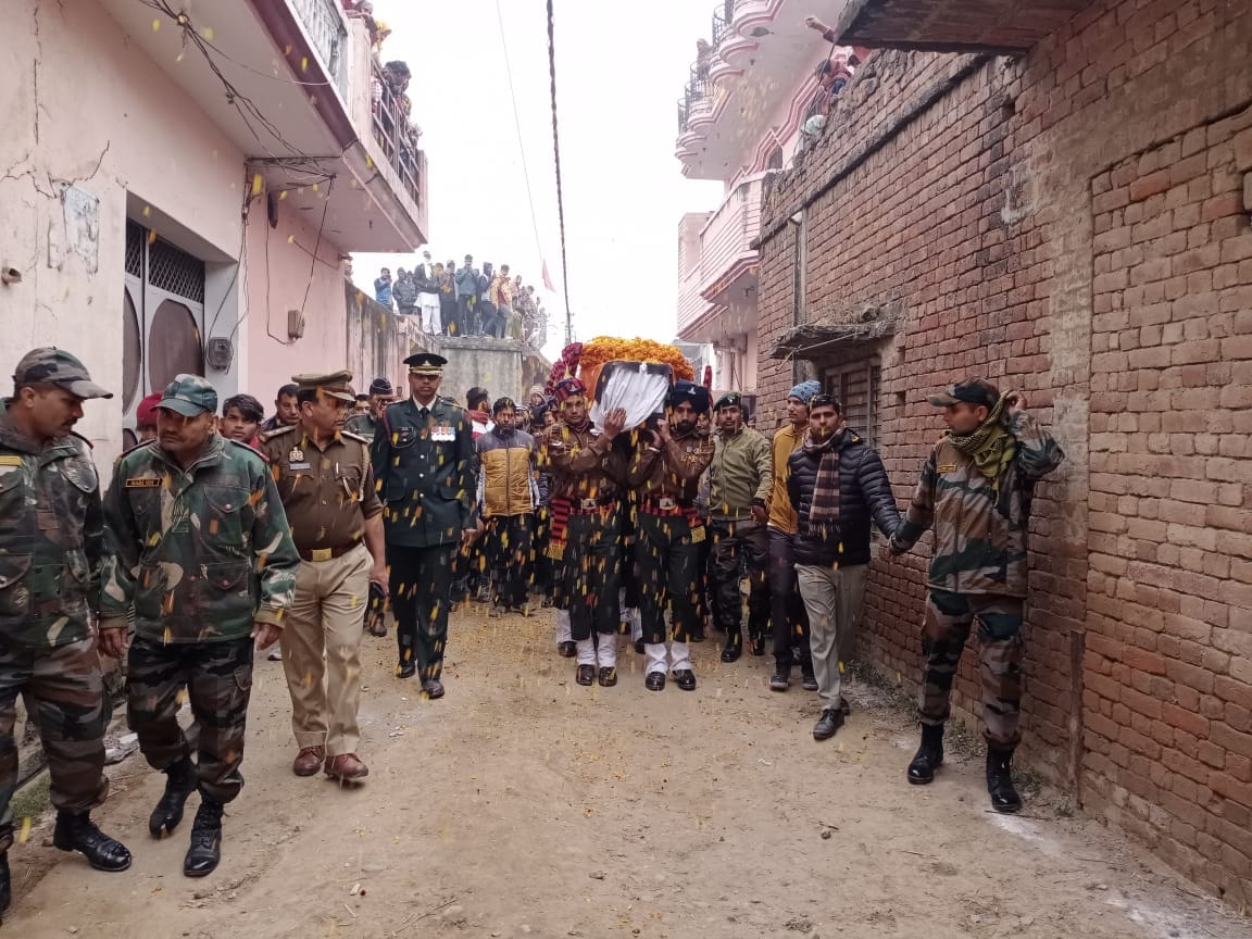 Muzaffarnagar: last ride of Martyr Lokesh, see in photos