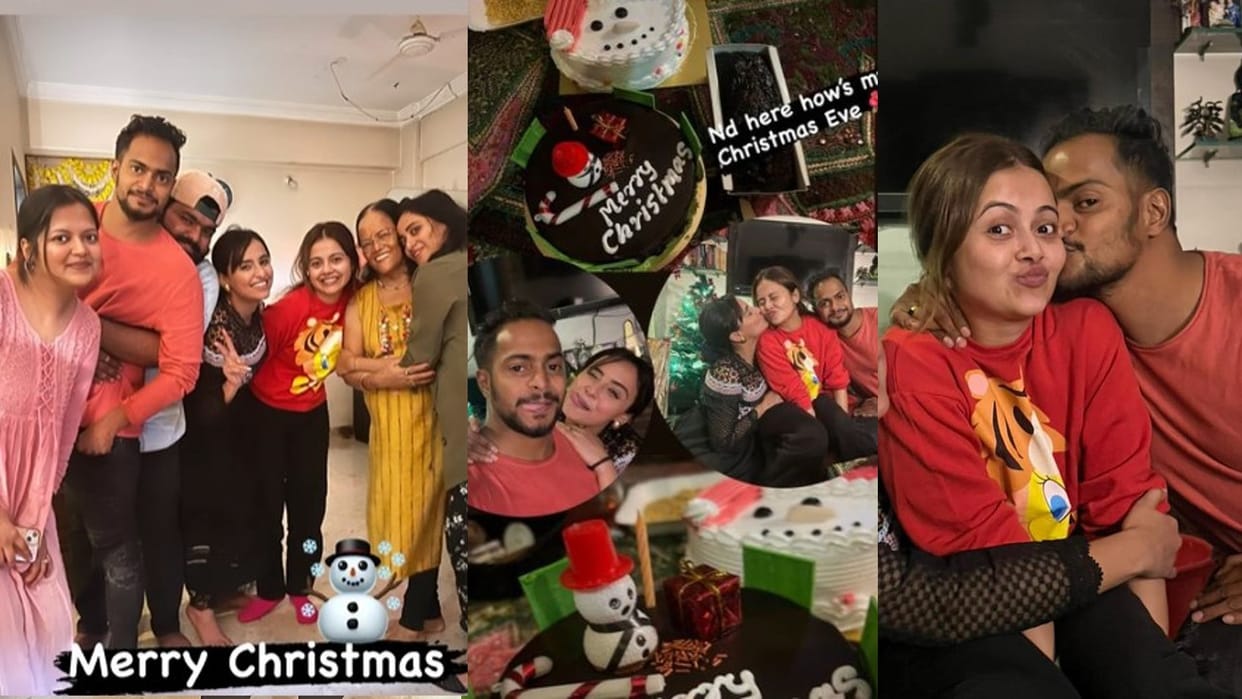 devoleena bhattacharjee celebrate her first christmas with husband shahnawaz sheikh see pics