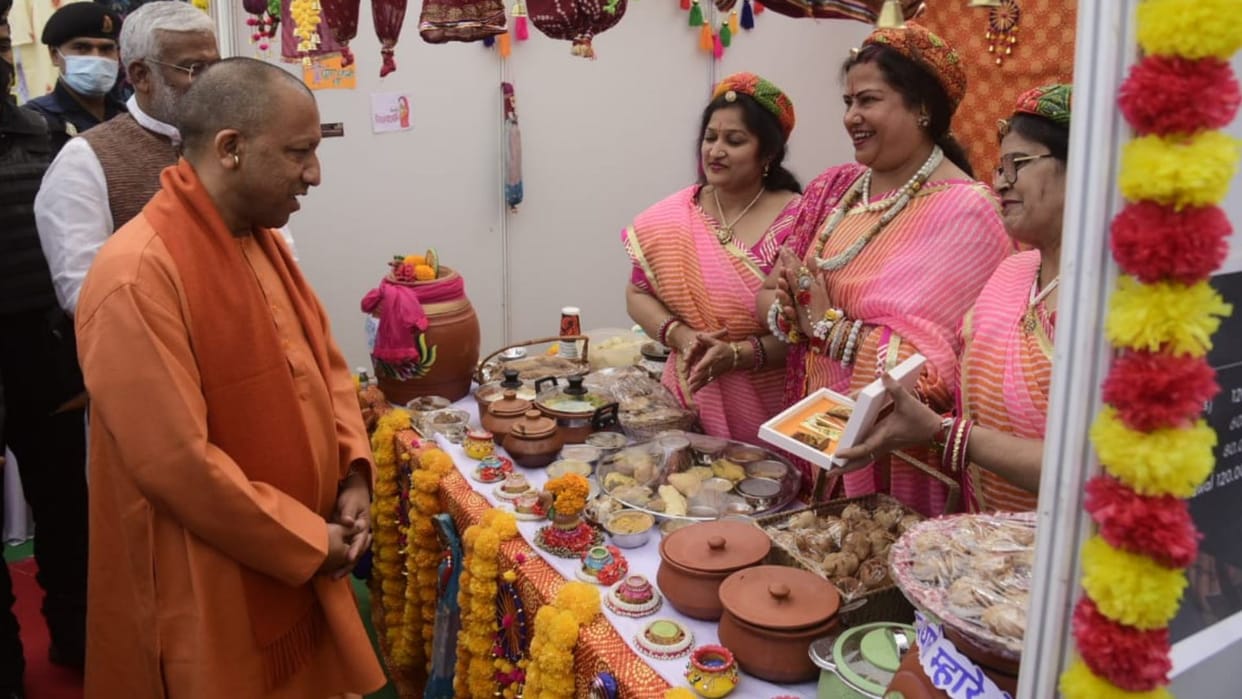 Second Day of Sangmam: CM Yogi Adityanath in Sangmam in Lucknow.