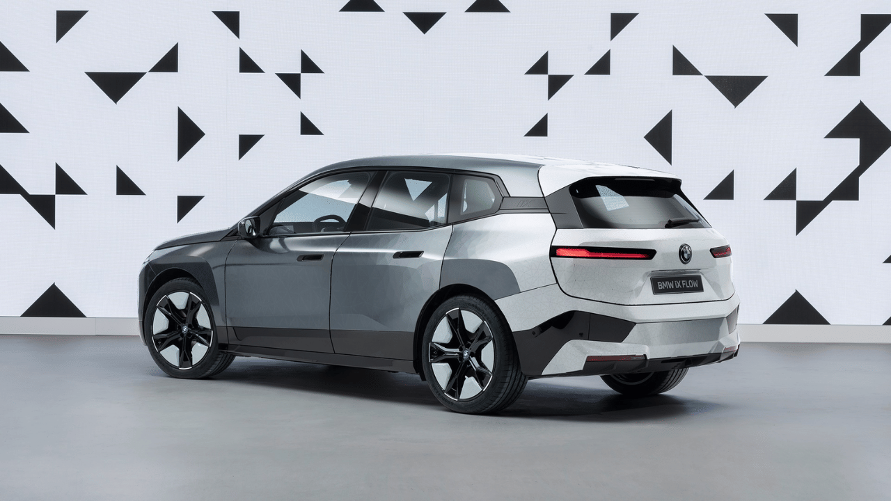 BMW iX Flow featuring E Ink is capable of changing its entire body colour at a moment