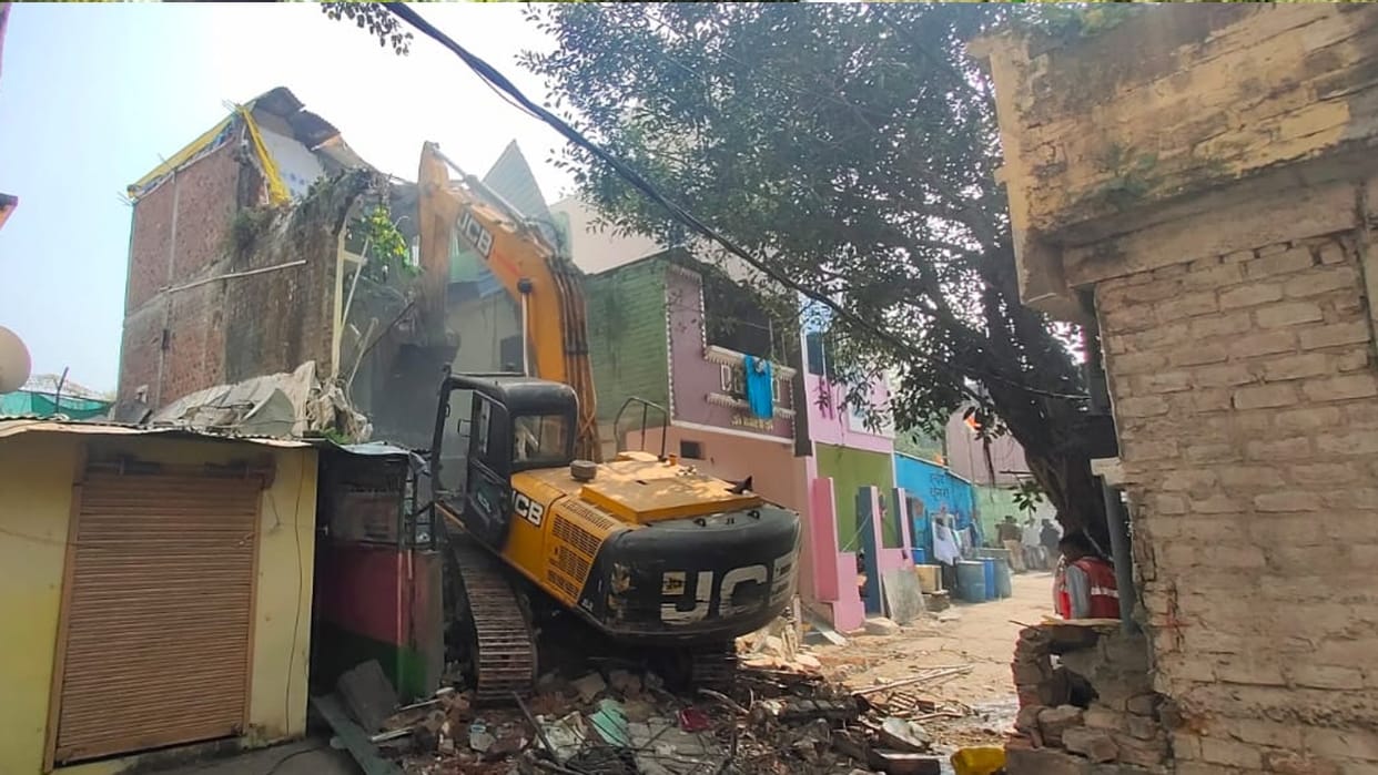 Illegal constructions broken by goons who killed event operator in Indore