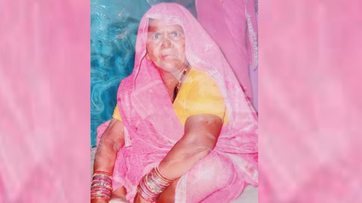 A man killed his grand mother in nigoha in   Lucknow.