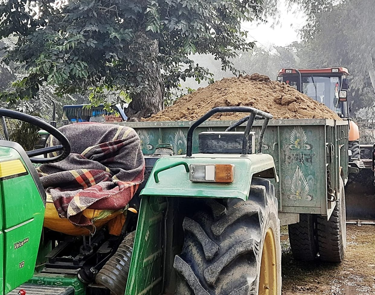 Four tractor trolley and JCB machine seized