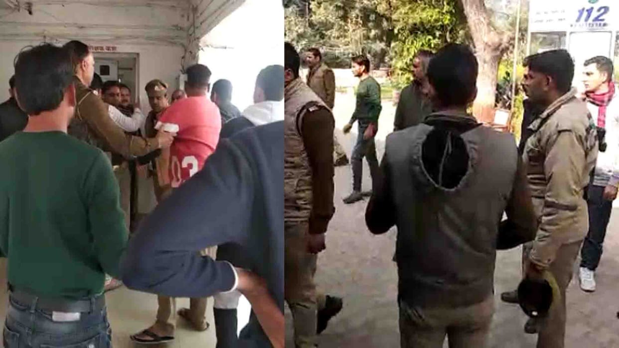 Hardoi: Uproar inside the police station premises