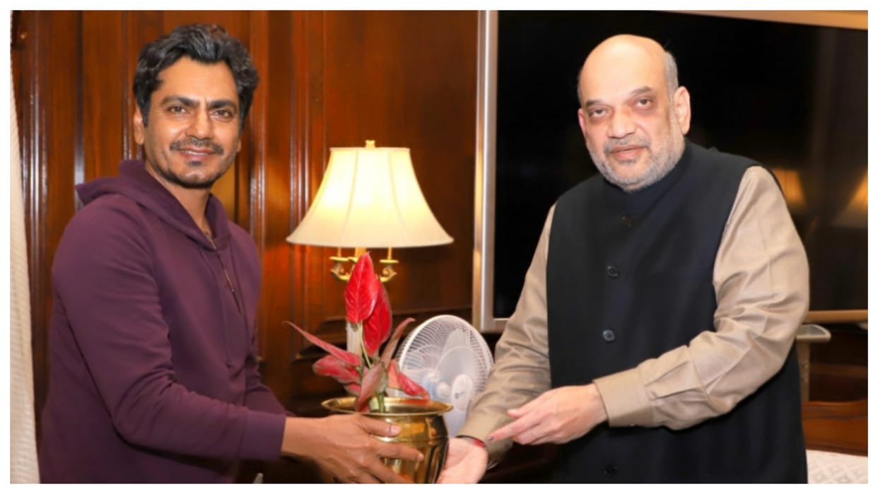 Actor Nawazuddin Siddiqui paid a courtesy call to Union Home & Cooperation Minister Amit Shah today
