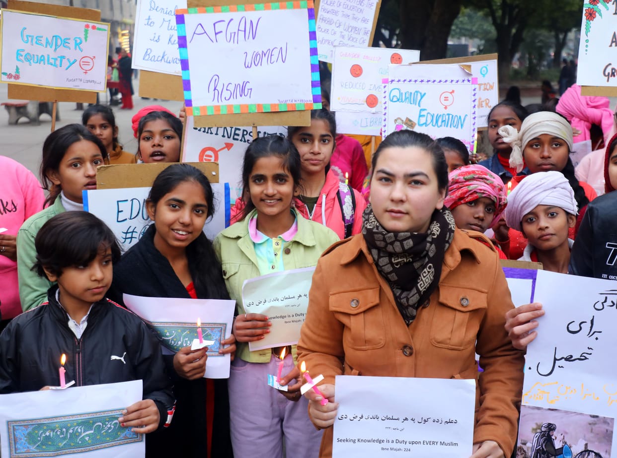 Rally for the rights of Afghan women