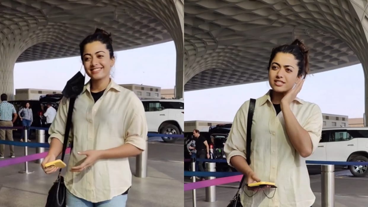 Paparazzi called Rashmika Mandanna beautiful actress blushed video went viral
