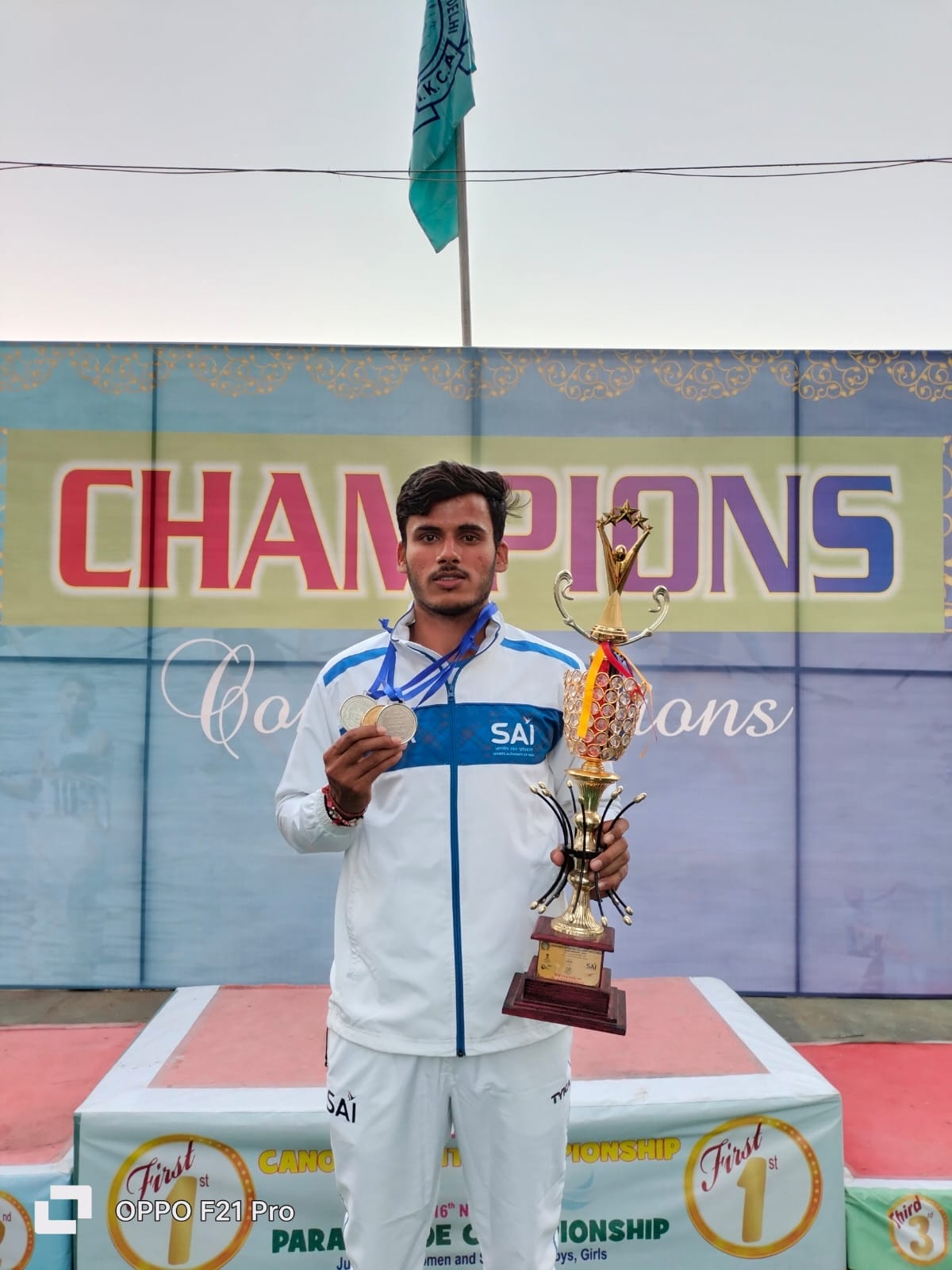 Satyam hoisted the flag, won three medals in Bhopal
