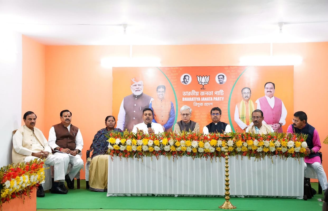Tripura: High level team of BJP reached Tripura, will take cognizance of election preparations