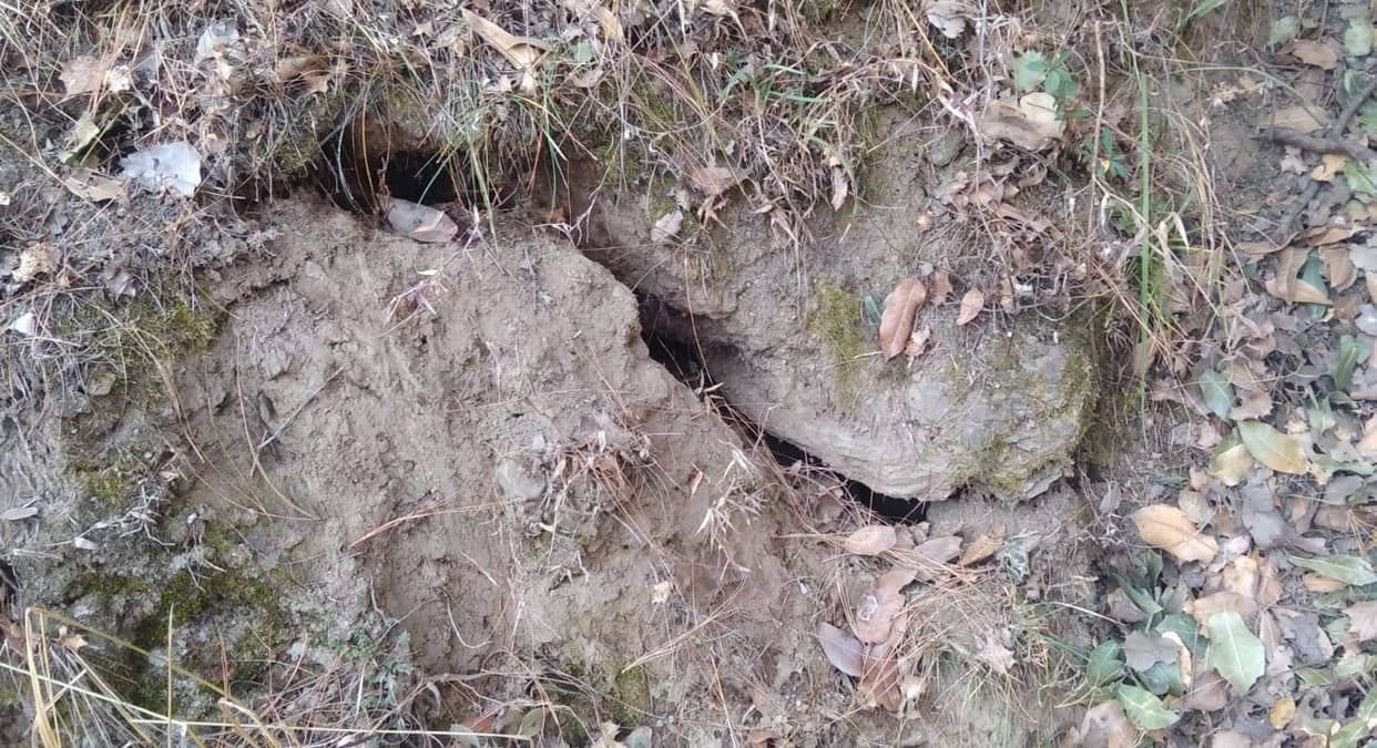 chamba news: 30 families of Jhadauta village are afraid after crack in land