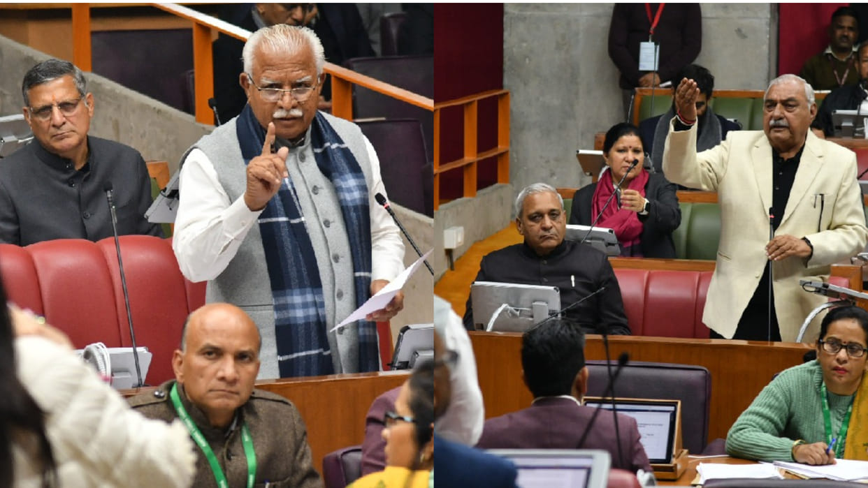 Hooda and Manohar clashed in the winter session of Haryana Vidhansabha