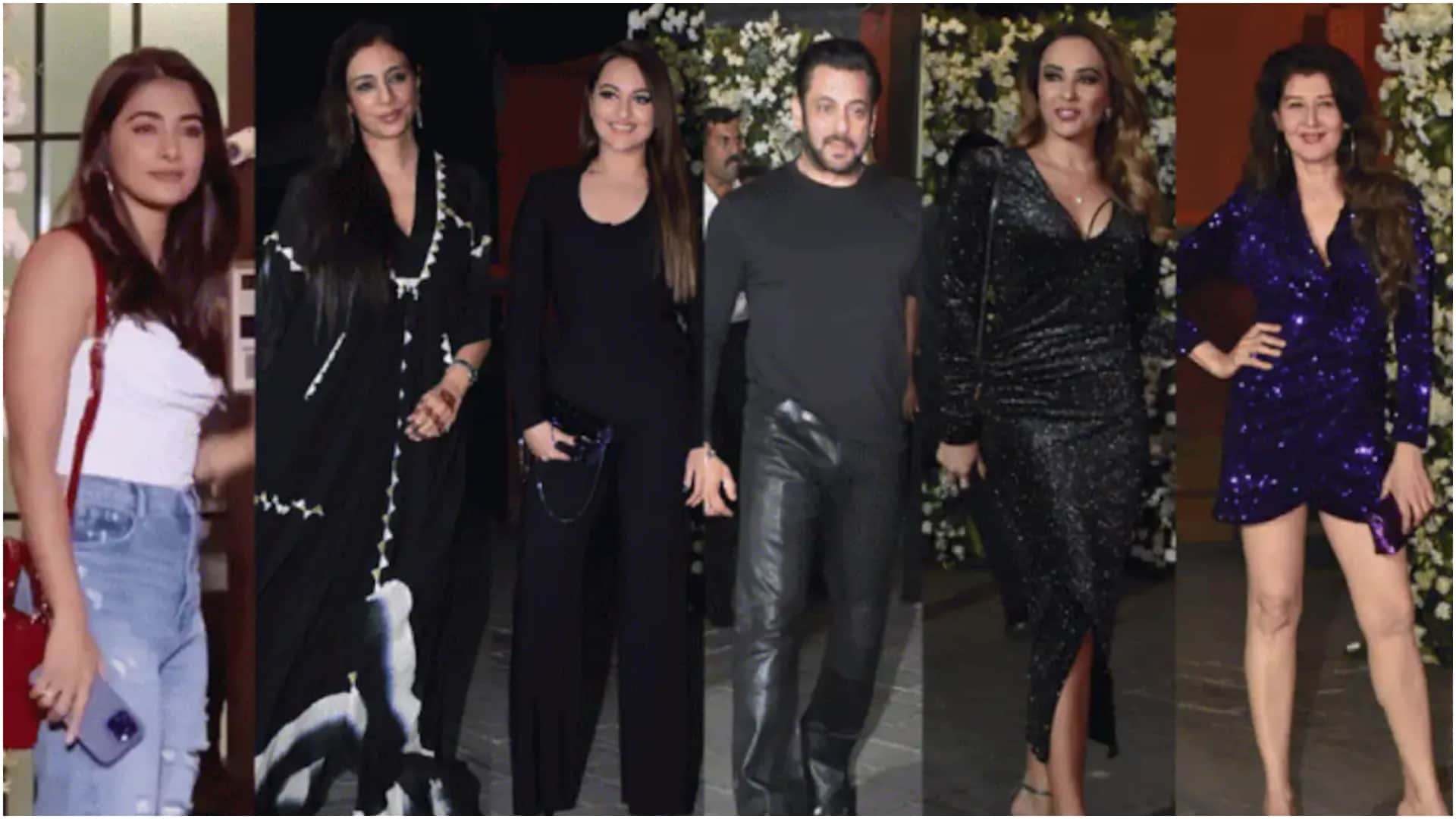 Salman Khan Birthday bash shah rukh khan wish dabangg khan and actor kissed on forehead of sangeeta bijlani