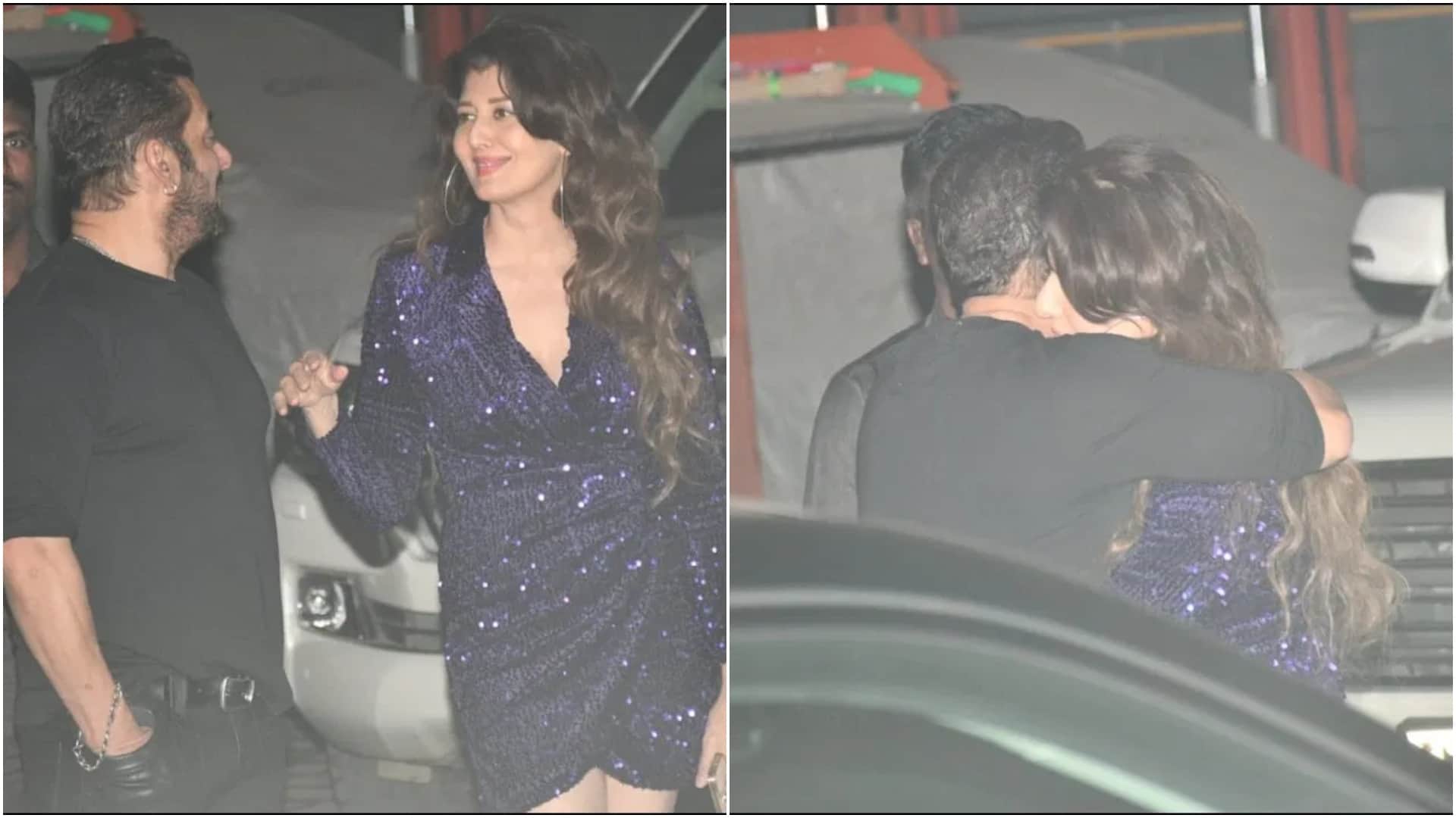 Salman Khan Birthday bash shah rukh khan wish dabangg khan and actor kissed on forehead of sangeeta bijlani