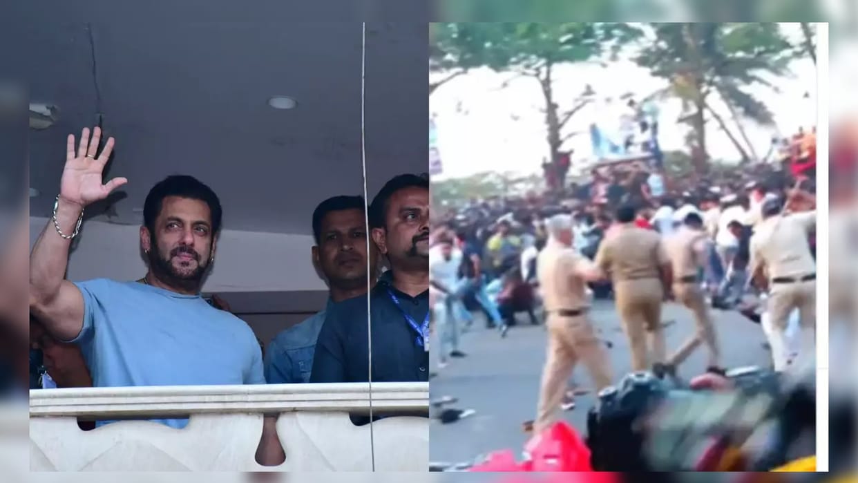 Salman Khan Birthday Police Lathi Charge on Uncontrollable fans outside Galaxy Apartment