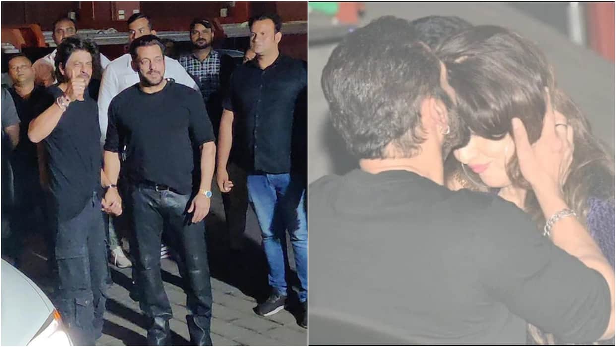 Salman Khan Birthday bash shah rukh khan wish dabangg khan and actor kissed on forehead of sangeeta bijlani