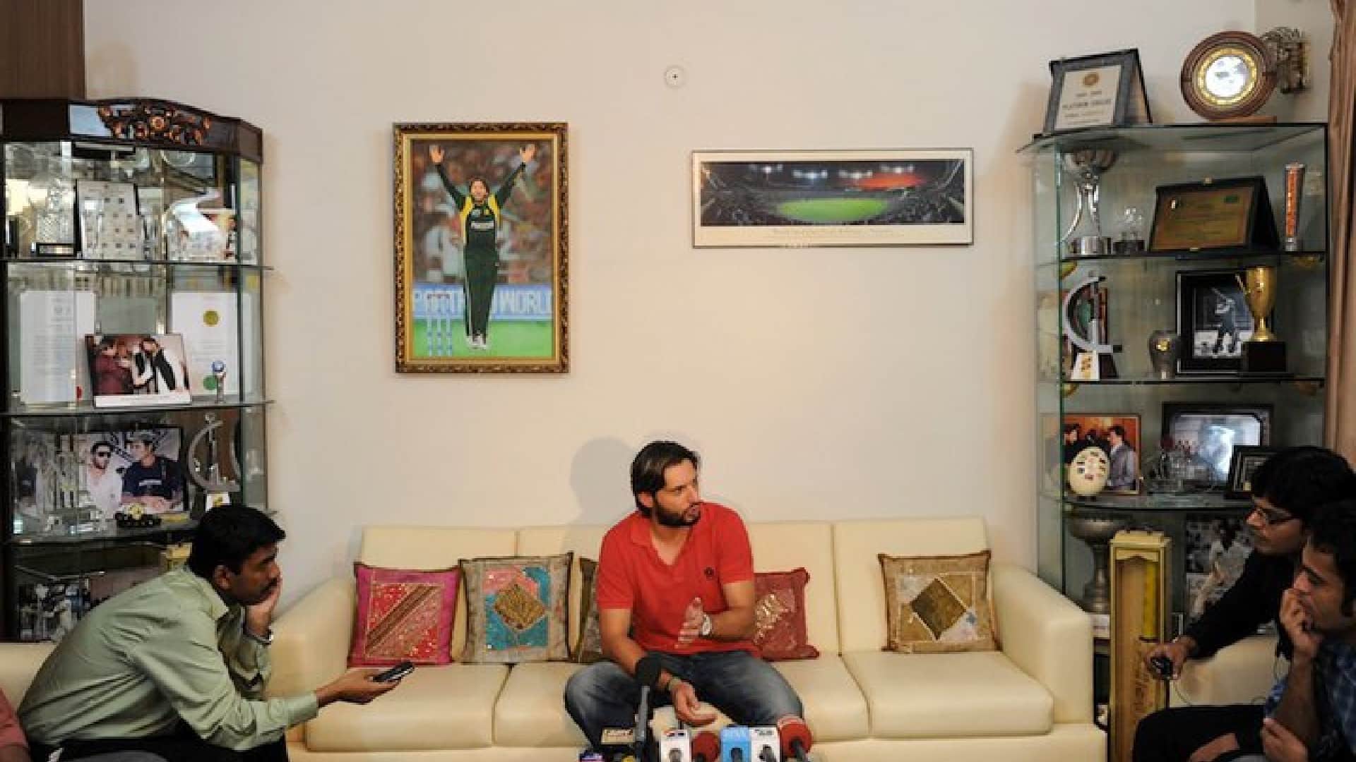 Pakistan Former Cricketer Shahid Afridi House Inside Pictures from Virat Kohli's T-Shirt to Golden Gun