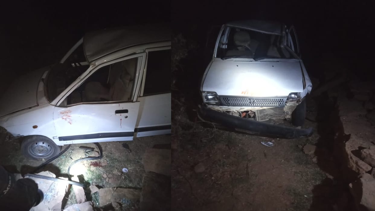 Three killed in two road accidents in Damoh two died due to car overturning truck crushed bike rider
