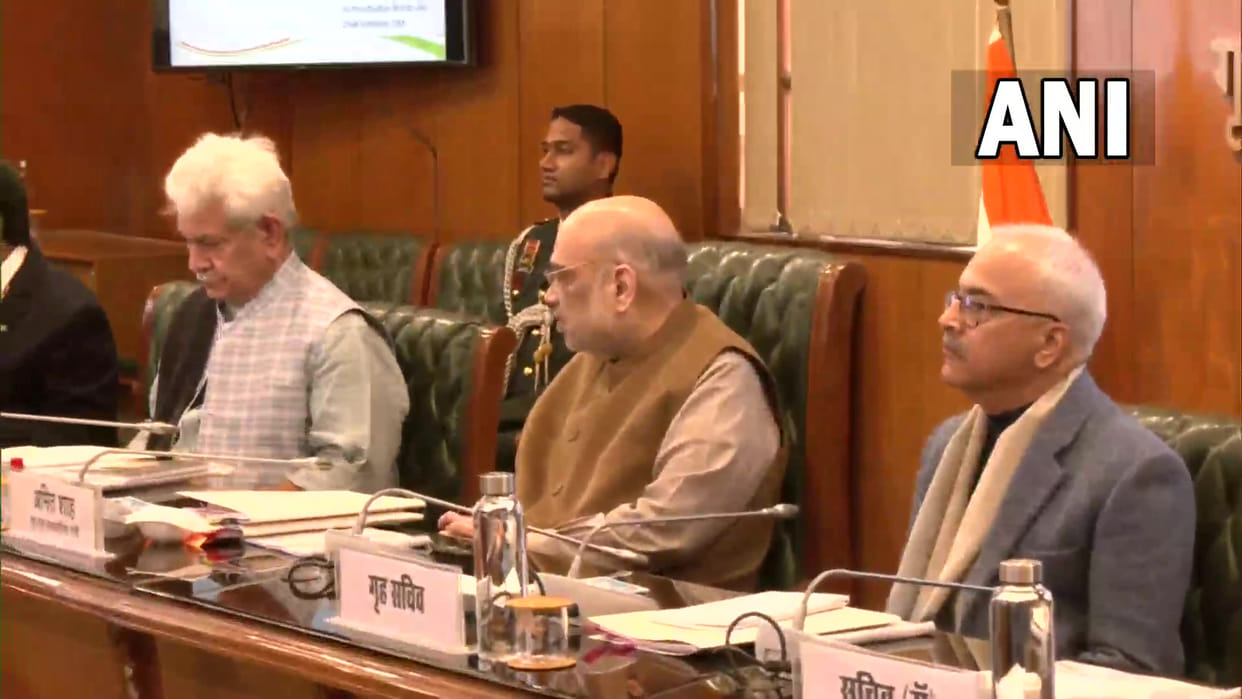 Amit Shah chairs high-level meeting on Leh-Ladakh and Jammu & Kashmir on security-related issues Updates