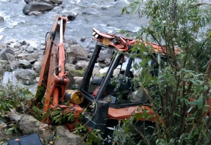 JCB Falls In Ramganga One Dead