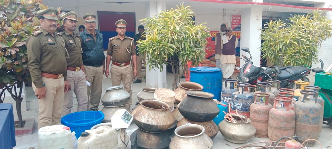 Raw liquor factory exposed at Zilla Panchayat member's house