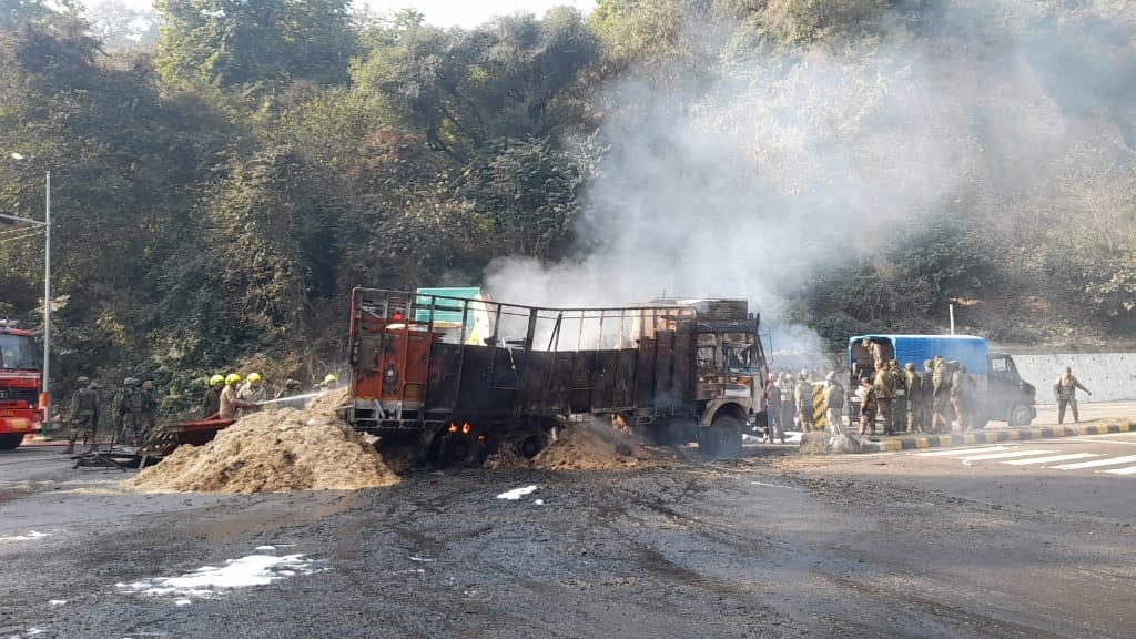 jammu Sidhra Encounter: Four terrorists hiding in truck security forces killed in encounter