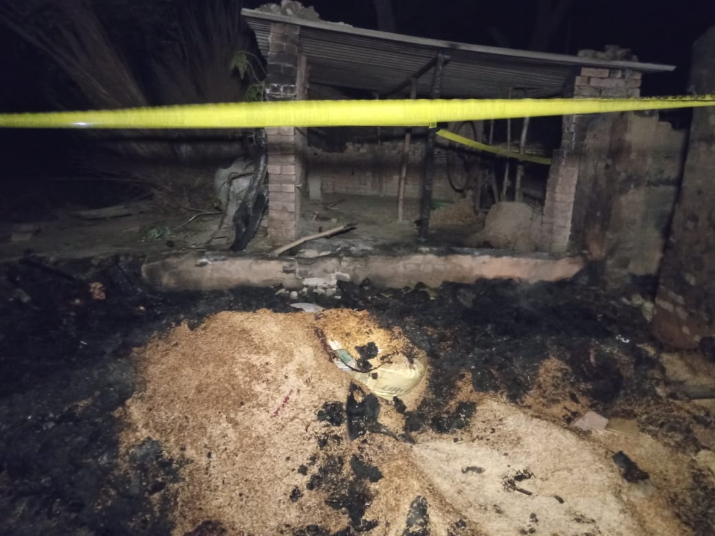 Five people burnt alive while sleeping in house fire in mau villagers could not stop  tears