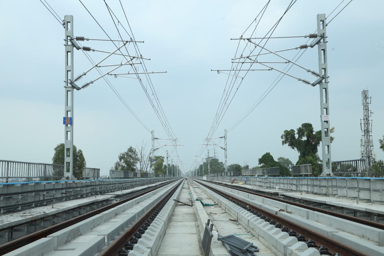 Trains will run back and forth on railway track from next year