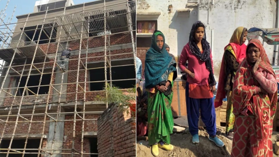 labourer fell down from second floor of under construction medical college in etah